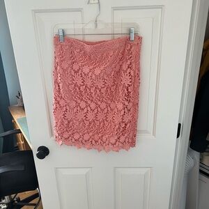 Kenar Coral Lace Pencil Skirt